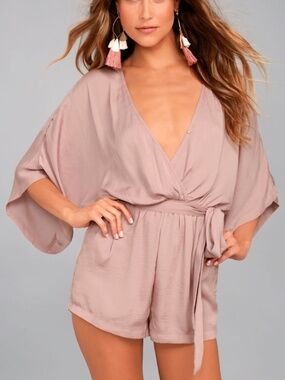Lulus Ain't It Grand Mauve Romper Pink - Size XS